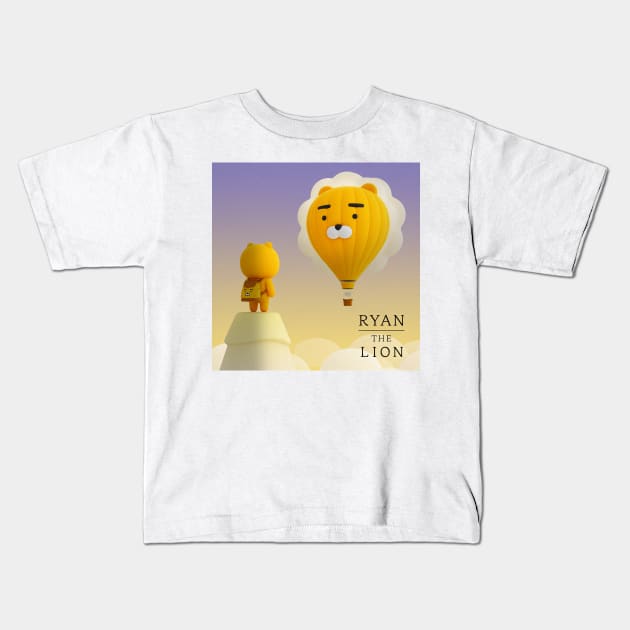 Hello! Ryan Kakao Friends (헬로! 라이언 카카오프렌즈) - Ryan The Lion Kids T-Shirt by icdeadpixels